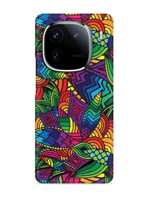 Abstract Multicolor Seamless Snap Case for Iqoo 12 (5G) Zapvi