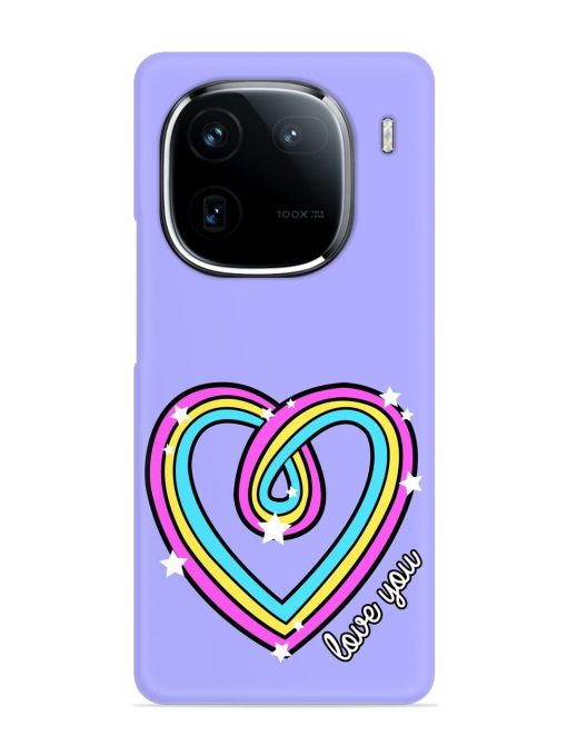 Colorful Rainbow Heart Snap Case for Iqoo 12 (5G) Zapvi