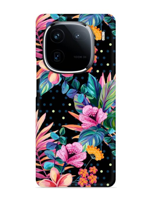 Seamless Floral Pattern Snap Case for Iqoo 12 (5G)