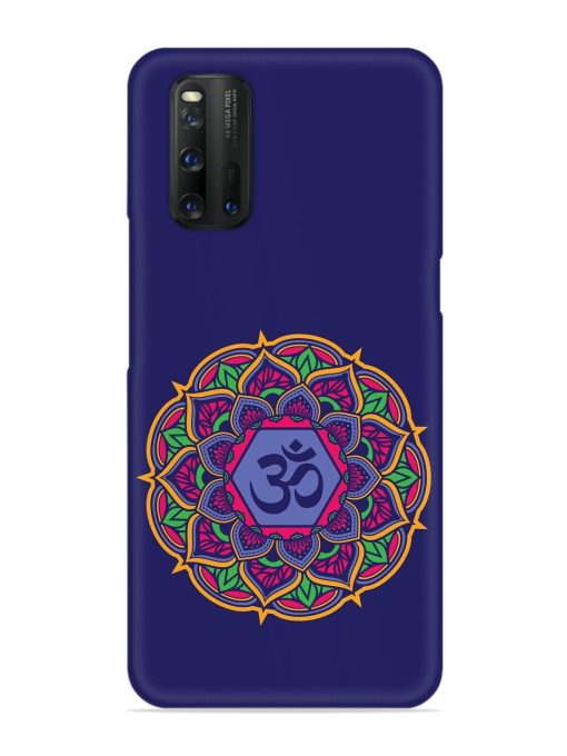 Om Mandala Art Blue Snap Case for Iqoo 3 Zapvi