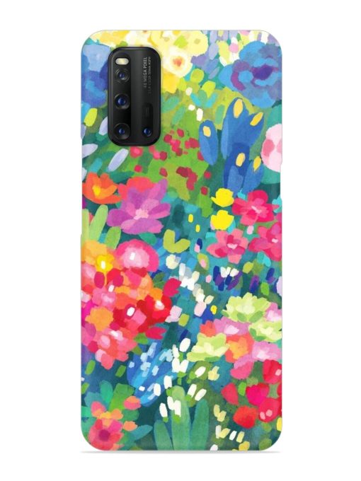 Watercolor Flower Art Snap Case for Iqoo 3 Zapvi