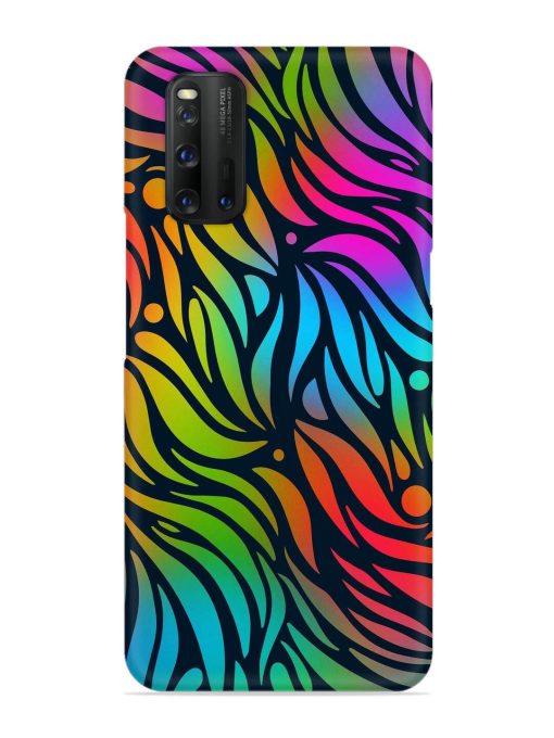 Abstract Leaf Design Snap Case for Iqoo 3 Zapvi