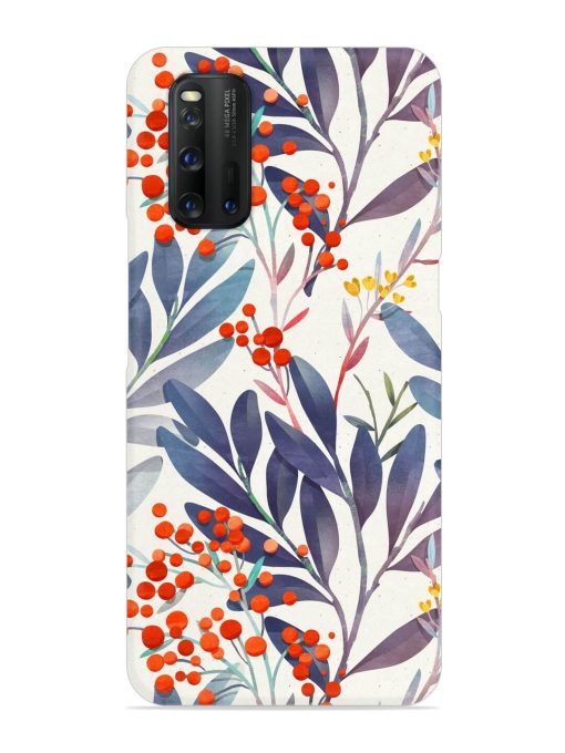 Seamless Floral Pattern Snap Case for Iqoo 3 Zapvi