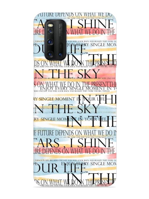 Seamless Slogans Pattern Snap Case for Iqoo 3 Zapvi