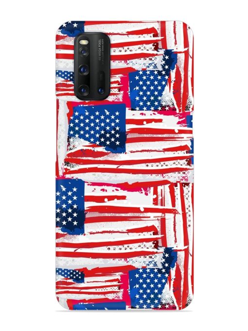 Usa Flag Seamless Snap Case for Iqoo 3 Zapvi