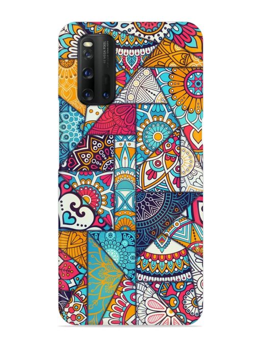 Patchwork Pattern Vintage Snap Case for Iqoo 3 Zapvi