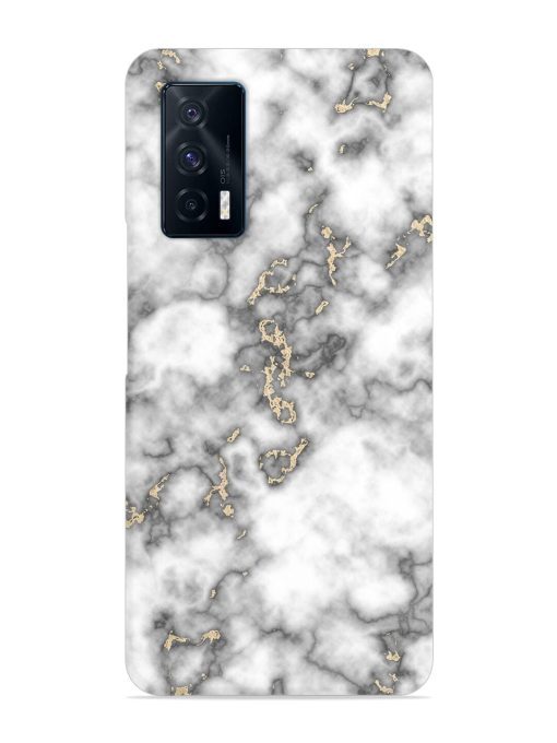 Gray And Gold Marble Snap Case for Iqoo 7 (5G) Zapvi