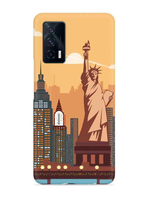 New York Statue Of Liberty Architectural Scenery Snap Case for Iqoo 7 (5G) Zapvi