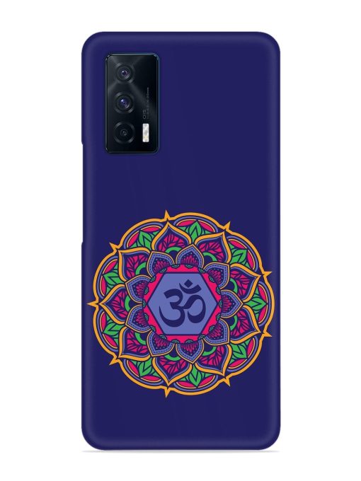 Om Mandala Art Blue Snap Case for Iqoo 7 (5G) Zapvi