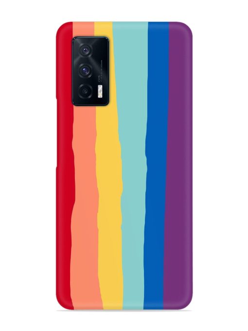 Rainbow Genuine Liquid Snap Case for Iqoo 7 (5G) Zapvi