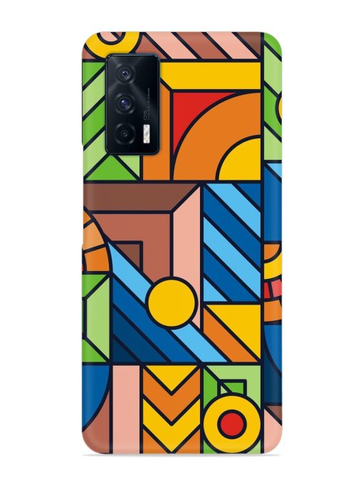 Colorful Geometric Snap Case for Iqoo 7 (5G) Zapvi