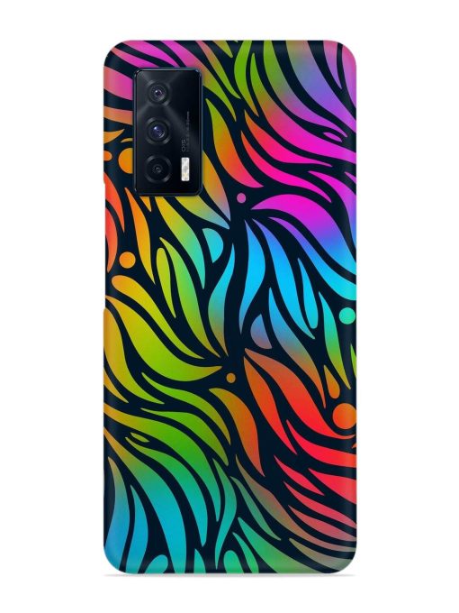 Abstract Leaf Design Snap Case for Iqoo 7 (5G) Zapvi