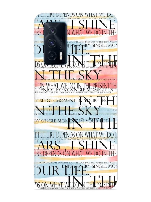 Seamless Slogans Pattern Snap Case for Iqoo 7 (5G) Zapvi