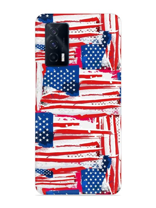 Usa Flag Seamless Snap Case for Iqoo 7 (5G) Zapvi