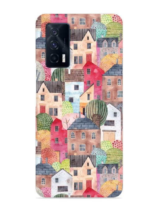 Abstract Seamless Pattern Snap Case for Iqoo 7 (5G) Zapvi