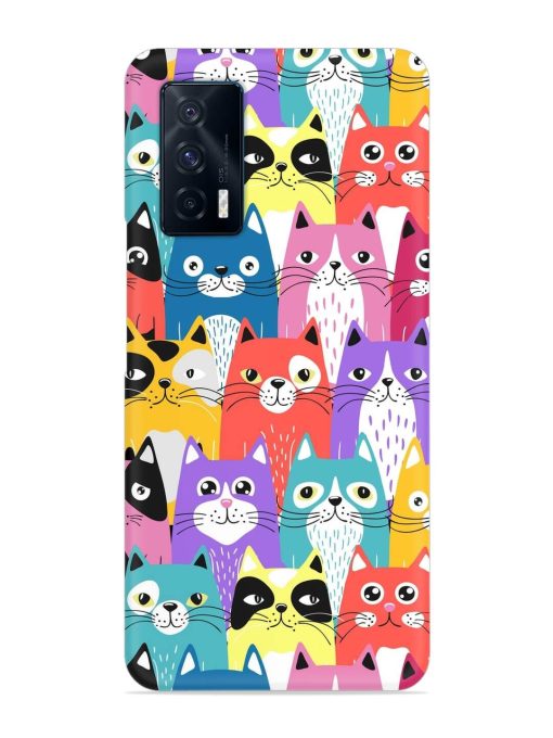 Funny Cartoon Cats Snap Case for Iqoo 7 (5G) Zapvi