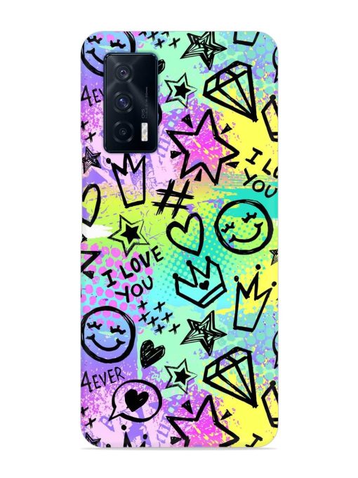 Bright Seamless Pattern Snap Case for Iqoo 7 (5G) Zapvi