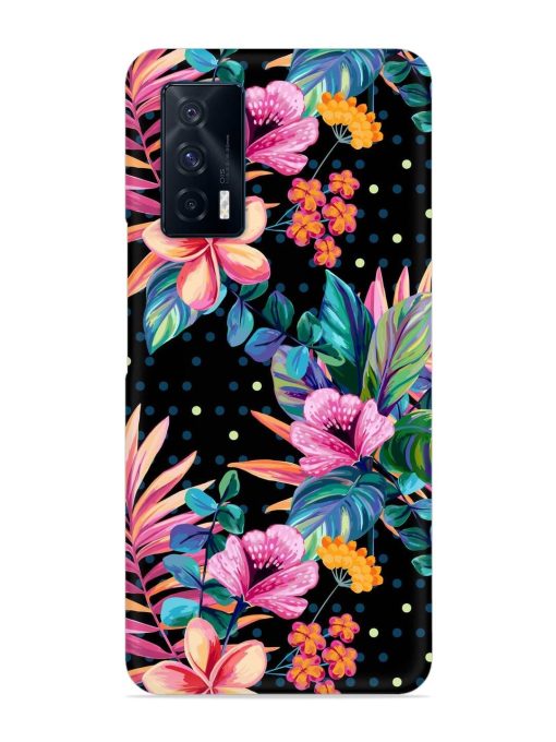 Seamless Floral Pattern Snap Case for Iqoo 7 (5G)