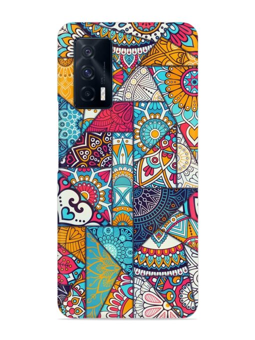 Patchwork Pattern Vintage Snap Case for Iqoo 7 (5G)