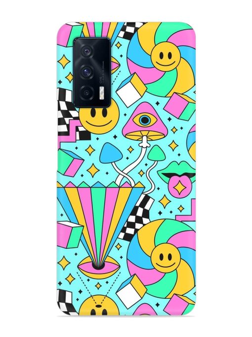 Trippy Rainbow 60S Snap Case for Iqoo 7 (5G) Zapvi