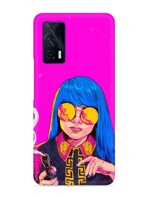 Aesthetic Anime Girl Snap Case for Iqoo 7 (5G)