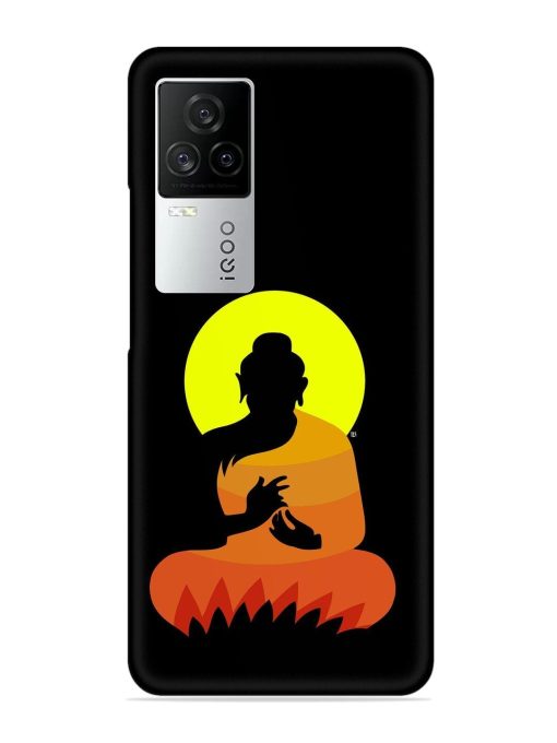 Buddha Art Black Snap Case for Iqoo 7 Legend (5G) Zapvi