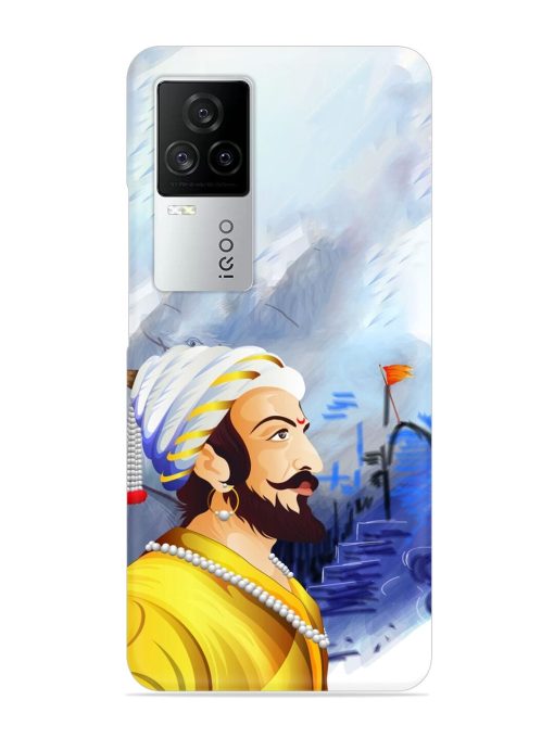 Shivaji Maharaj Color Paint Art Snap Case for Iqoo 7 Legend (5G) Zapvi