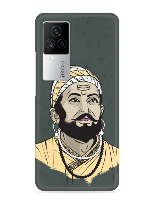 Shivaji Maharaj Vector Art Snap Case for Iqoo 7 Legend (5G)