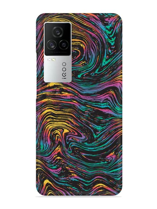 Abstract Liquid Colors Snap Case for Iqoo 7 Legend (5G) Zapvi