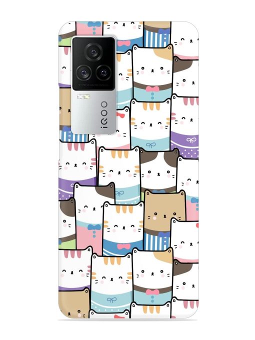 Cute Adorable Cat Snap Case for Iqoo 7 Legend (5G) Zapvi