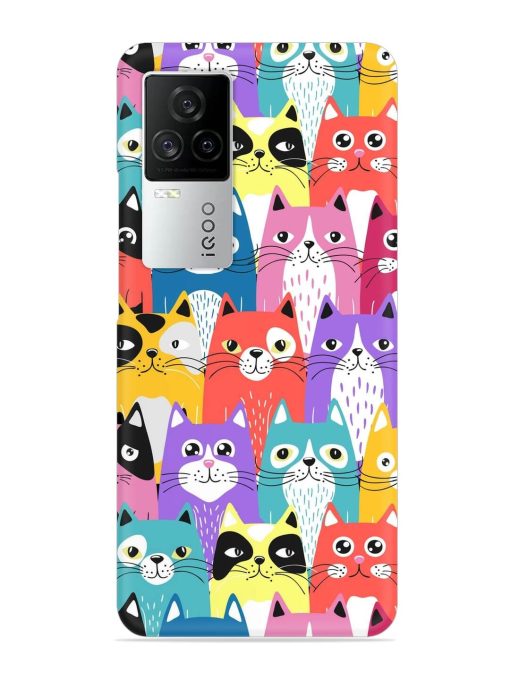 Funny Cartoon Cats Snap Case for Iqoo 7 Legend (5G) Zapvi