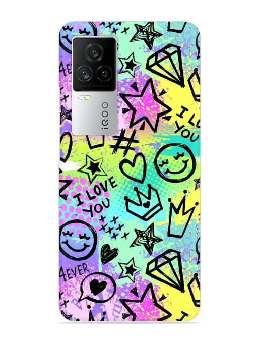 Bright Seamless Pattern Snap Case for Iqoo 7 Legend (5G)