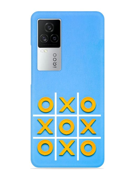 Yellow Plastic Crosses Snap Case for Iqoo 7 Legend (5G)