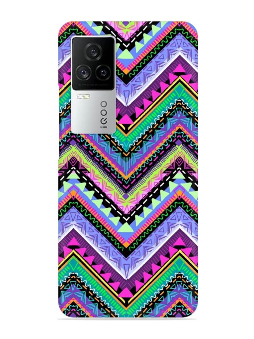 Tribal Aztec Print Snap Case for Iqoo 7 Legend (5G) Zapvi