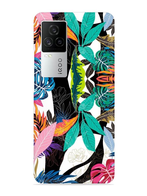 Floral Pattern Bright Snap Case for Iqoo 7 Legend (5G) Zapvi