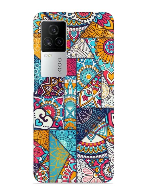 Patchwork Pattern Vintage Snap Case for Iqoo 7 Legend (5G) Zapvi