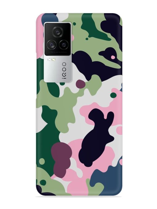 Seamless Funky Camouflage Snap Case for Iqoo 7 Legend (5G)