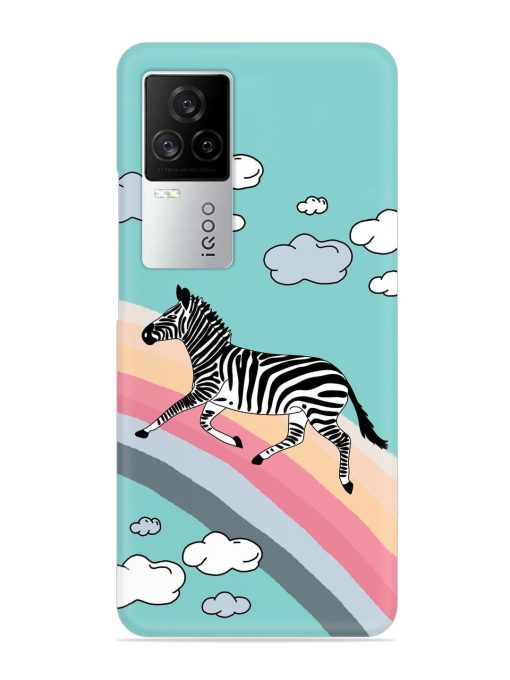 Running Zebra Snap Case for Iqoo 7 Legend (5G) Zapvi