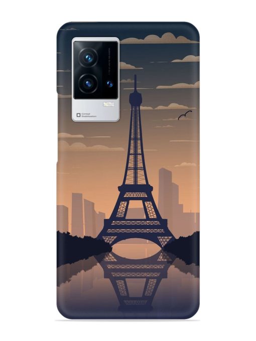 France Paris Eiffel Tower Gradient Snap Case for Iqoo 8 Zapvi