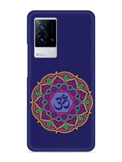 Om Mandala Art Blue Snap Case for Iqoo 8