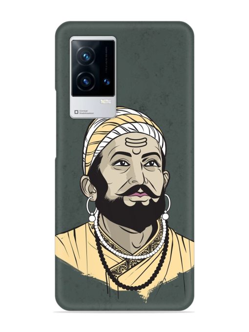 Shivaji Maharaj Vector Art Snap Case for Iqoo 8 Zapvi