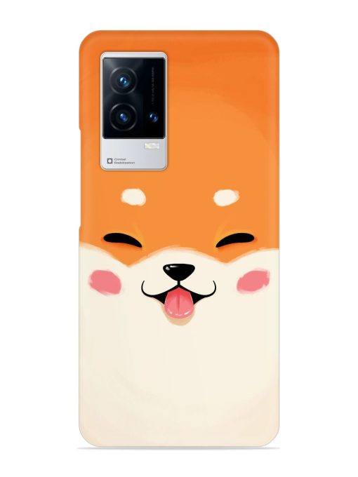 Cute Dog Face Vector Snap Case for Iqoo 8 Zapvi