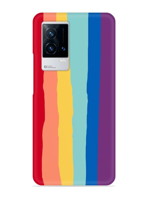 Rainbow Genuine Liquid Snap Case for Iqoo 8 Zapvi