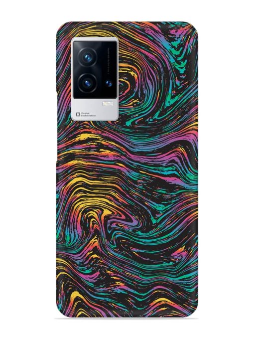 Abstract Liquid Colors Snap Case for Iqoo 8 Zapvi