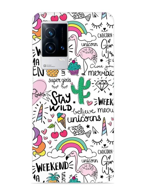 Unicorn Ice Cream Snap Case for Iqoo 8 Zapvi