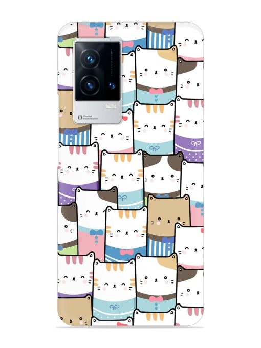 Cute Adorable Cat Snap Case for Iqoo 8 Zapvi