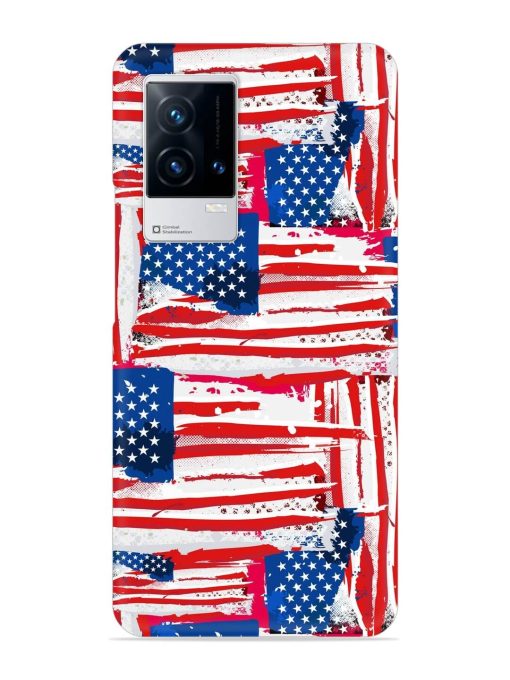 Usa Flag Seamless Snap Case for Iqoo 8 Zapvi