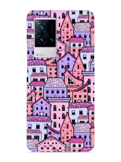 Seamless Pattern Houses Snap Case for Iqoo 8 Zapvi