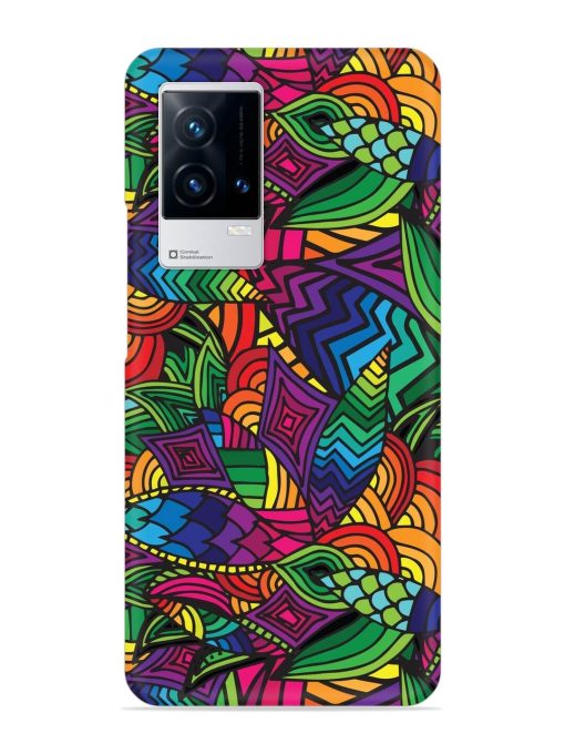 Abstract Multicolor Seamless Snap Case for Iqoo 8 Zapvi