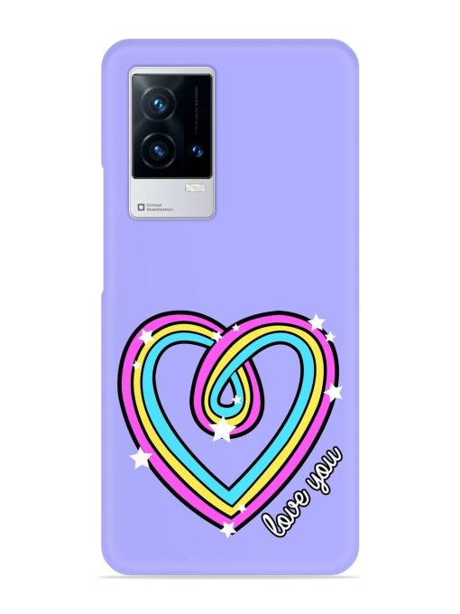 Colorful Rainbow Heart Snap Case for Iqoo 8 Zapvi